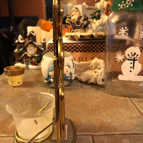 🎅🏽Stained Glass Snowman votive holder - Picture 5 of 6